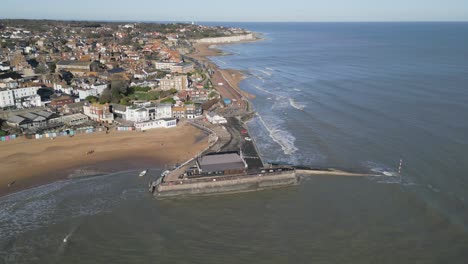 A-panning-drone-shot-of-Broadstairs-Harbour-in-Kent