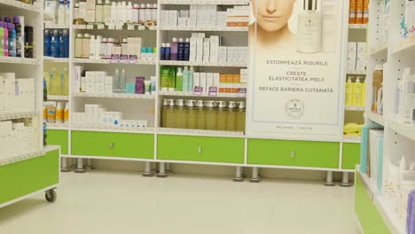 Pharmacy.-Various-Cosmetics-Products.-Database-Drugs-Shelves.-Drugstore