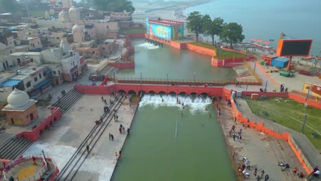 Ayodhya,-Uttar-Pradesh,-India,-07-De-Enero-De-2024,-Ayodhya-Drone-View-Shri-Ram-Temple,-Shri-Hanuman-Garhi-Temple,-Lata-Mangeshkar-Chowk-Y-Ram-Kipaidi-Ghats