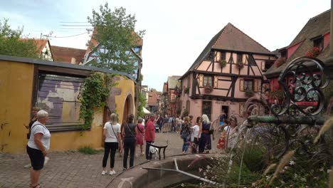 People-Taking-Photos-and-Selfies-in-Ancient-Town-of-Riquewihr
