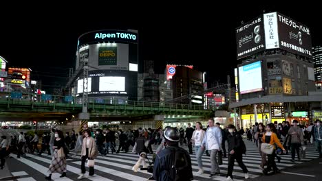 Shinjuku,-Una-Vía-De-Tren-Elevada-Que-Domina-Una-Escena-Bulliciosa