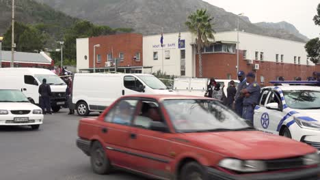 Metro-Police-attend-crime-scene-outside-Hout-Bay-police-station