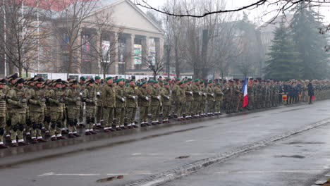 Romanian-soldiers-line-street-in-Miercurea-Ciuc-during-military-parade