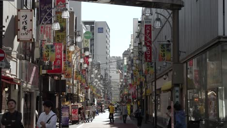 Tokyo,-Japan,-a-captivating-daytime-scene-unfolds-along-a-charming-side-street