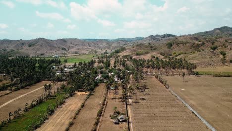 Empty-Lots-Of-Rural-Agricultural-Farmland-In-Lombok,-Indonesia
