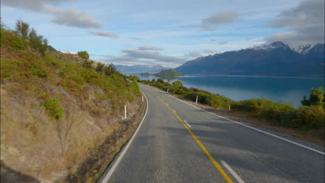 Otago,-Neuseeland-–-Navigieren-Auf-Der-Atemberaubenden-Und-Beeindruckenden-Route-Nach-Glenorchy-–-Pov