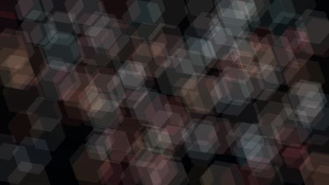 Animation-of-sharp-muted-hexagons-bokeh-slowly-drift-with-flicker