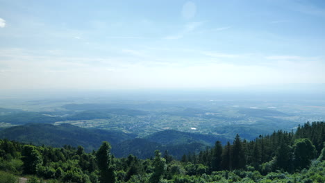 Panoramic-view-of-valley-and-city-around-Black-Forest,-Germany