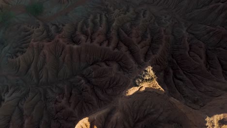 Sandy-Land-Formations-in-Desert-Tatacoa-Landscape,-Popular-Tourist-Destination-in-Columbia