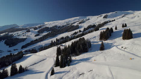 Freeriders-On-Skiing-Slope-On-Mountain-Reiterkogel-In-Winter