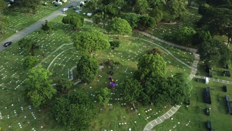 Drone-Shot-of-Memorial-Cemetery-Park