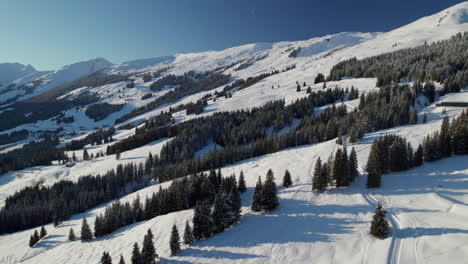Mountain-Reiterkogel-During-Winter-In-Austria---Aerial-Shot