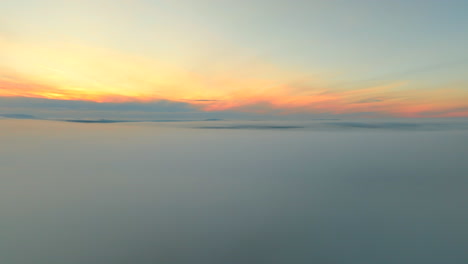 Beautiful-sunrise-in-Lapland-over-morning-mist