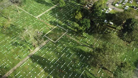 Drone-shot-of-Memorial-Cemetery-in-the-Philippines