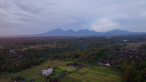 Above-mountain-range-at-Ubud,-Bali-extreme-weather-jeopardises-crops