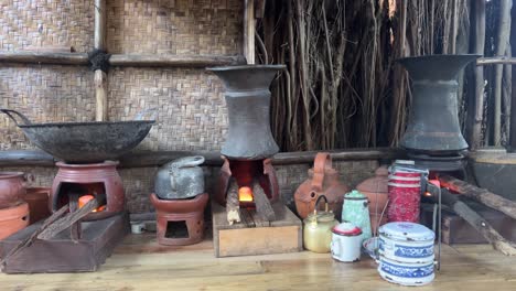 Cooking-Equipment-on-Clay-Stoves-at-Countryside