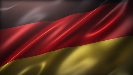 The-Flag-of-Federal-Republic-of-Germany,-high-angle,-perspective-view,-waving-in-the-wind,-realistic-with-a-cinematic-look-and-feel,-and-elegant-silky-texture,-CG-animation-seamless-loop-able