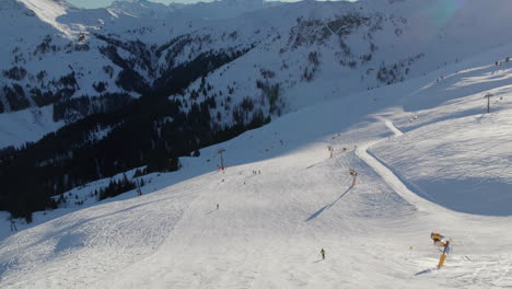Saalbach-Hinterglemm-Ski-Resort-In-Austria---Aerial-Shot