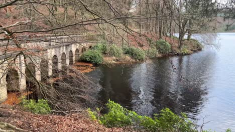 Small-stone-victorian-bridge-spanning-a-country-stream