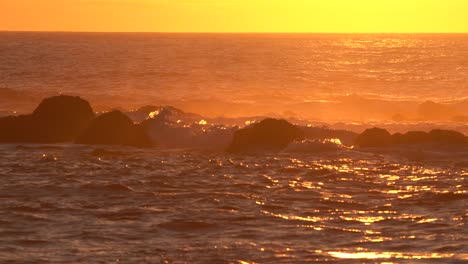 California-Coastal-Sunset-In-4K;-Monterey-Bay,-USA