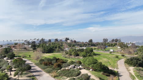 Parque-Elysian-En-Los-Angeles-En-Un-Día-Brumoso
