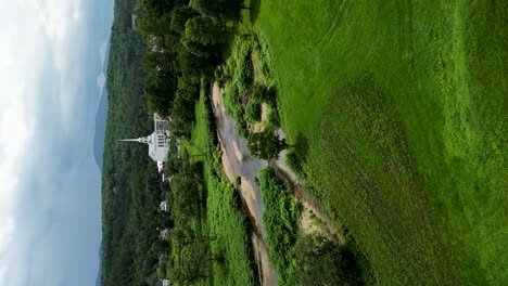 Drone-shot-of-Steeplechase-nature-landscape-in-Stowe-Vermont