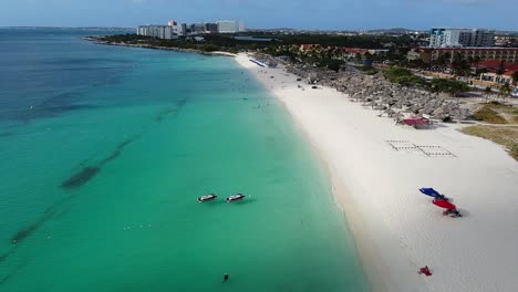 -Eagle-Beach-in-aruba-aerial-drone-cruise-backwards