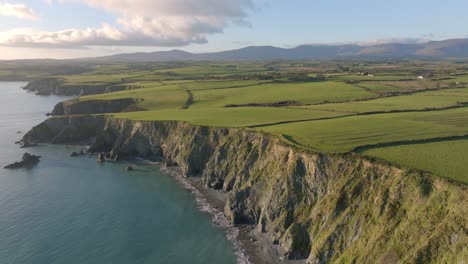 Drone-vista-of-waterford-Ireland-from-The-Copper-Coast-to-The-Comeragh-Mountain-Range-natures-beauty