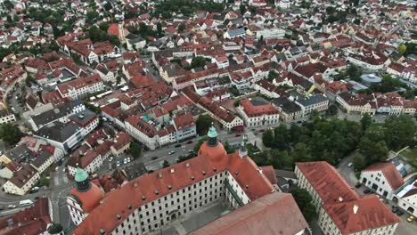 Drone-shot-of-the-old-town-of-Neuburg