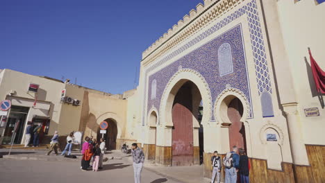 blue-door-gate-of-old-town-entering-welcoming-visitors-and-tourist