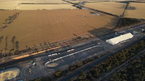 Grain-harvesting-and-storage-center,-Western-Australia