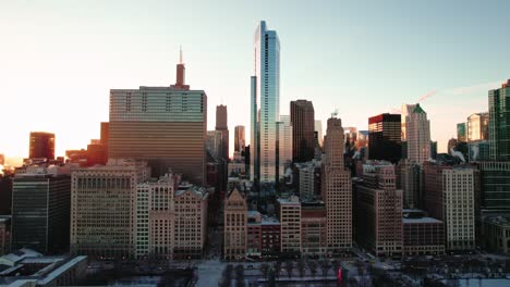 Crazy-cold-day-in-Chicago-at-sunset