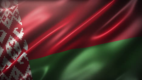 Flagge-Von-Weißrussland-–-Die-Staatsflagge-Von-Weißrussland,-Aus-Der-Vogelperspektive,-Vollbild,-Filmischer-Look-Und-Feel,-Realistische-CG-Animation,-Nahtlos-Schleifbar,-Glänzend,-Schwankend-In-Zeitlupe,-Elegantes,-Seidiges-Wellenmuster