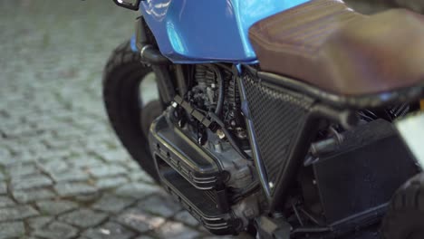 Nahaufnahme-Von-Motorradmotor-Und-Kühler