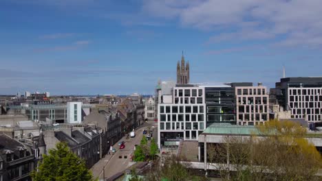 Drone-is-Flying-over-a-Church-in-Aberdeen