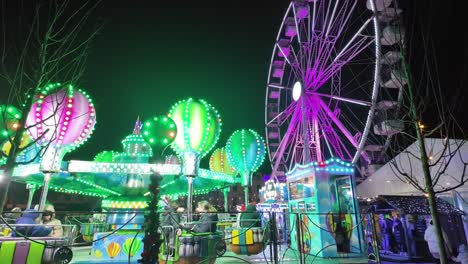 Fairground-attraction-big-wheel-and-bright-lights-Waterford-City-ireland
