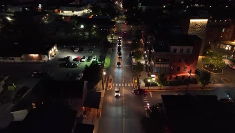 Downtown-Lititz,-Pennsylvania-at-night