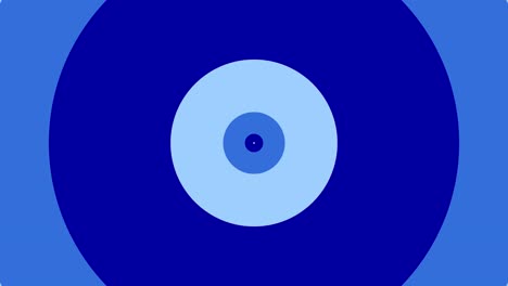 Optische-Täuschung,-Kreisform,-Animierter-Hintergrund,-Bewegungsdesign,-Grafischer-Tunnel,-Visueller-Effekt,-Farbe-Blau