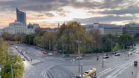 Dramatic-Sky-Above-Leipzig-City-Center-during-Autumn-Season-in-Germany