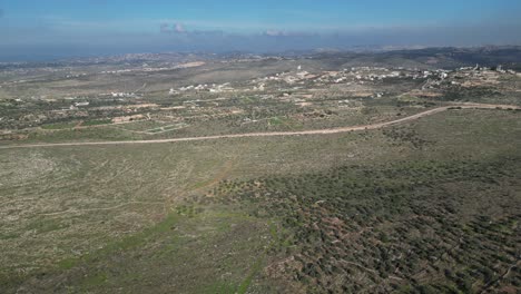 Isolated-panoramic-beautiful-aerial-drone-4K-video-of-Sal'it-Israeli-settlement--Israel