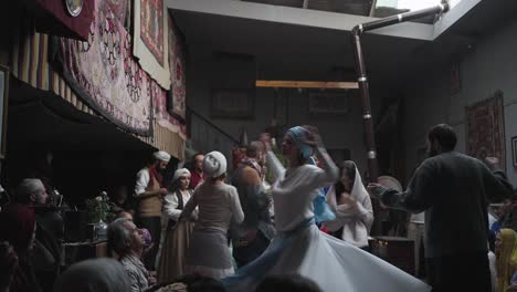 A-Sufi-sema-dancing-in-Konya-in-intimate-setting,-in-community-house-Turkey