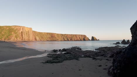 Calm-Sea-at-full-tide-at-Ballydwan-Beach-Copper-Coast-Waterford-Ireland-Winter-Afternoon