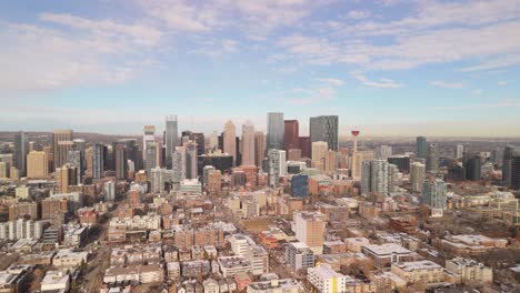 Drone-flight-of-Downtown-Calgary-in-the-day