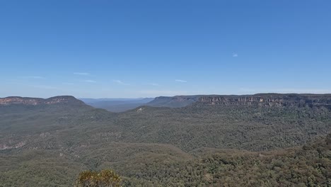 Pan-right-clip-of-Blue-Mountains-from-scenic-lookout-with-views-over-the-valley