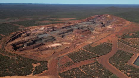Aerial-View-of-a-Quarry-Mining-Iron-Ore-Mine-Site