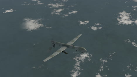 Drone-Militar-Aéreo-De-4k-Volando-A-Gran-Altura-En-ángulo-Bajo