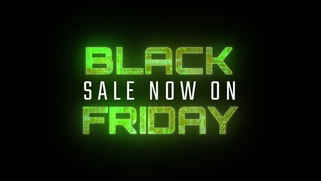 Black-Friday-Sale-now-on-animated-text-graphic,-full-screen