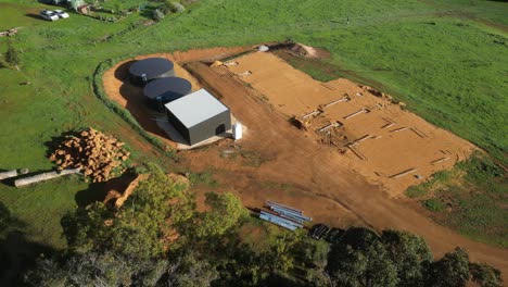 Aerial-View-of-New-Housing-Development,-Construction-Site,-Modern-Family-House-in-Western-Australia