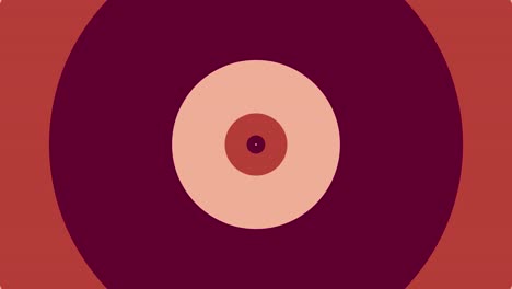 Ilusión-óptica-Círculo-Forma-Fondo-Animado-Diseño-De-Movimiento-Gráfico-Túnel-Efecto-Visual-Color-Rojo-Granate