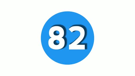 Number-82-sign-symbol-animation-motion-graphics-icon-on-blue-circle-white-background,cartoon-video-number-for-video-elements